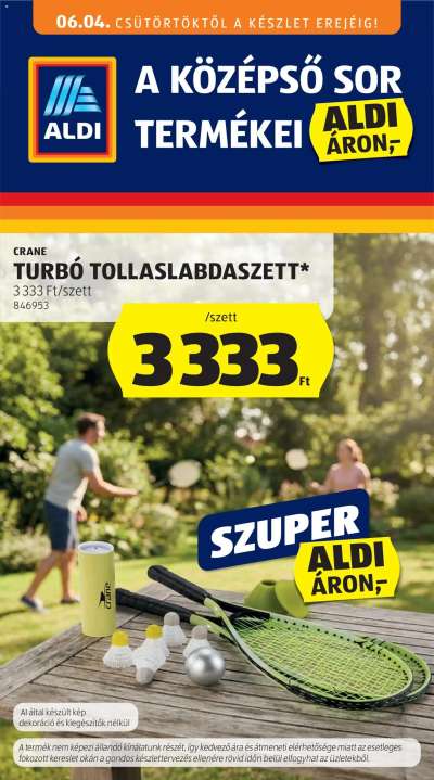 Aldi Középső sor termékei