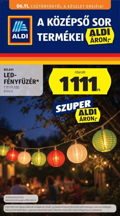 Aldi Középső sor termékei