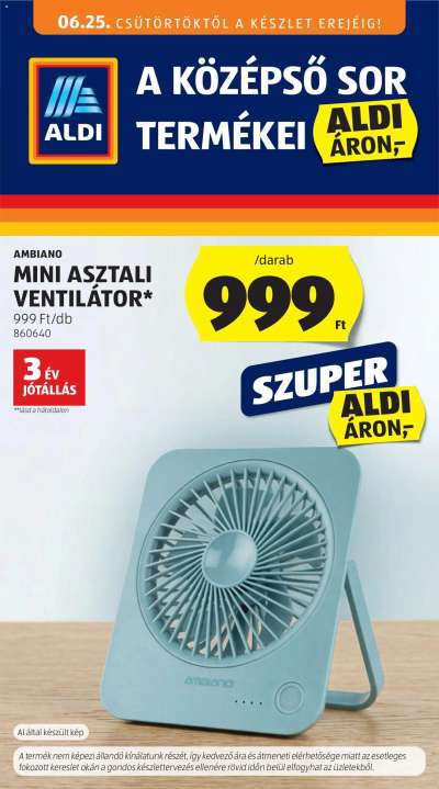 Aldi Középső sor termékei