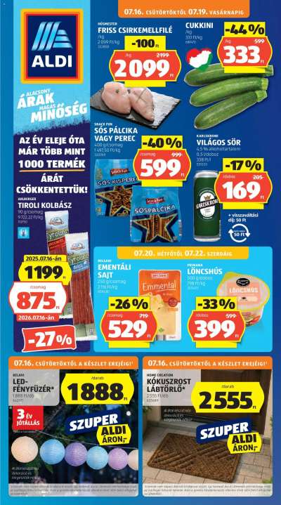 Aldi akciós újság
