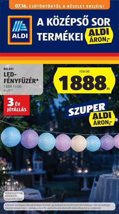 Aldi Középső sor termékei