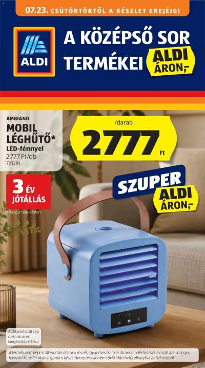 Aldi Középső sor termékei