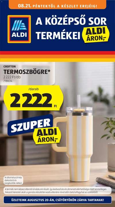 Aldi Középső sor termékei