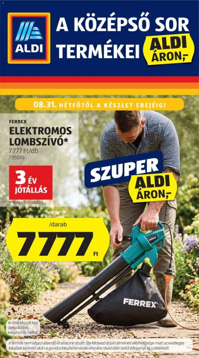 Aldi Középső sor termékei