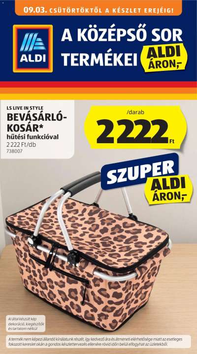 Aldi Középső sor termékei