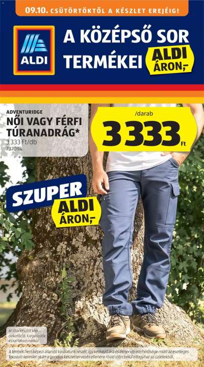 Aldi Középső sor termékei