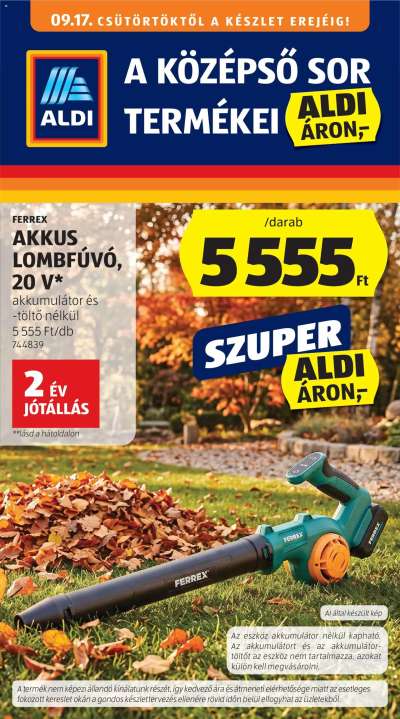 Aldi Középső sor termékei