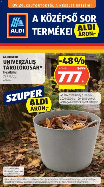 Aldi Középső sor termékei