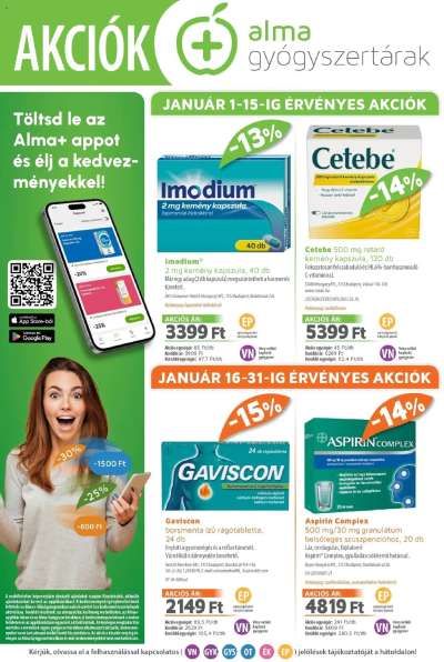 Akciós újság Alma Gyógyszertárak