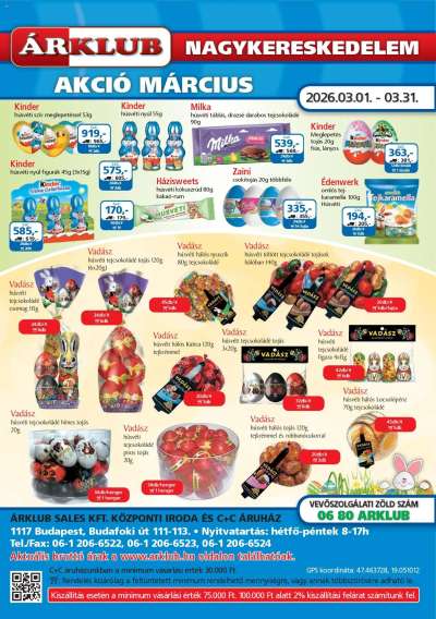 ÁRKLUB akciós újság