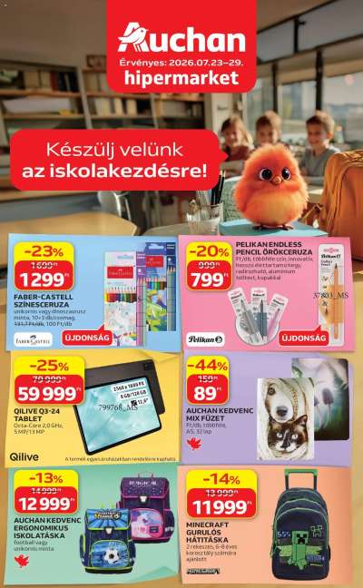Auchan Iskolakezdési ajánlatok