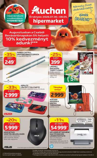 Auchan Iskolakezdés ajánlatok