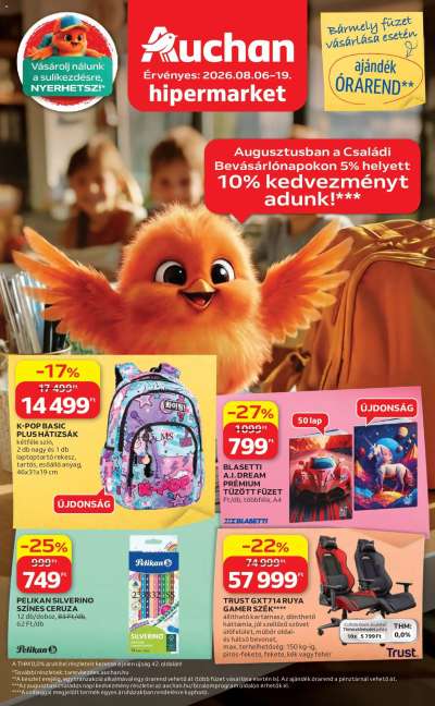 Auchan Iskolakezdés ajánlatok