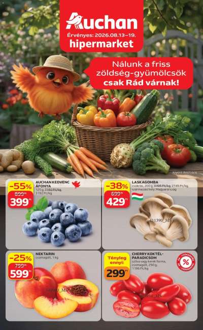 Auchan Zöldség Gyümölcs ajánlatok