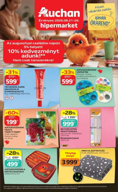 Auchan Iskolakezdés ajánlatok