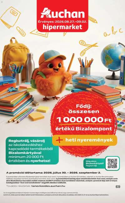 Auchan Iskolakezdés ajánlatok