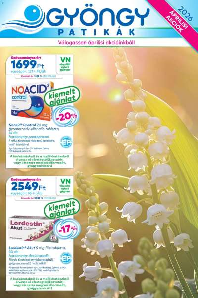 Gyöngy Patikák akciós újság