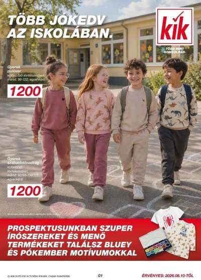 KiK újság érvényessége 2026.08.16-ig