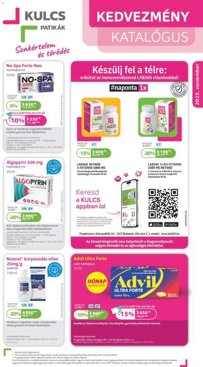 Akciós újság Kulcs Patika