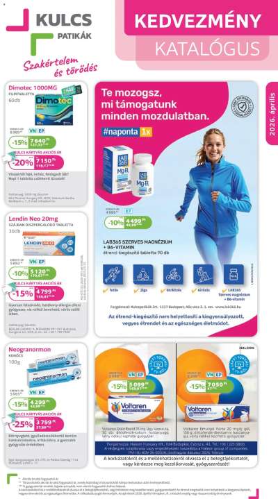 Kulcs Patika akciós újság