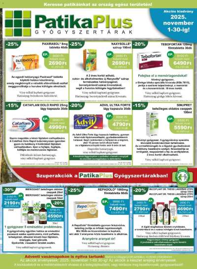 Akciós újság PatikaPlus