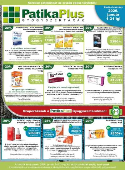 Akciós újság PatikaPlus