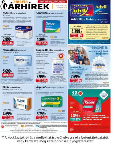 Pingvin Patika akciós újság