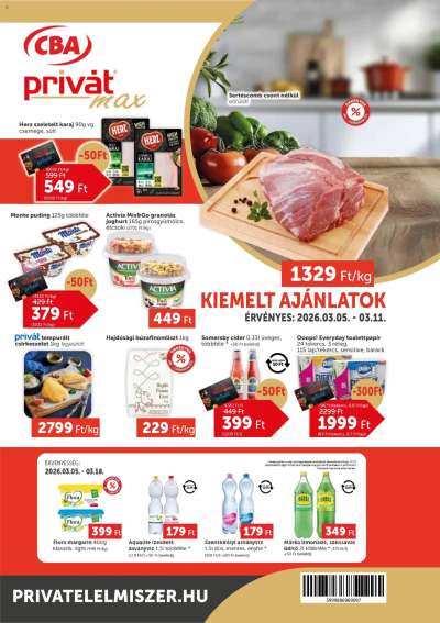 PRIVÁT Aktuális szórólap MAX