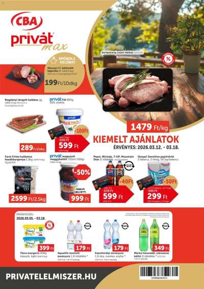 PRIVÁT Aktuális szórólap MAX