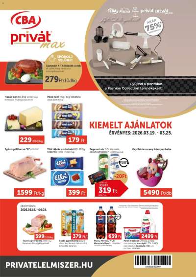 PRIVÁT Aktuális szórólap MAX