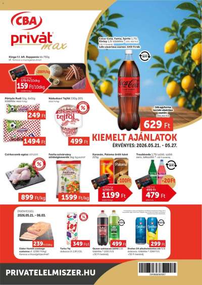 PRIVÁT Aktuális szórólap MAX