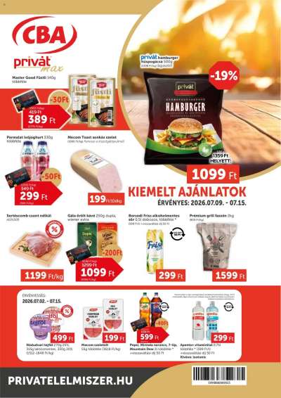 PRIVÁT Aktuális szórólap MAX