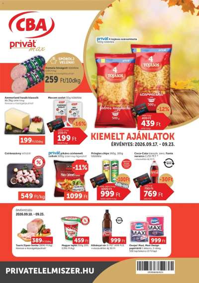 PRIVÁT Aktuális szórólap MAX
