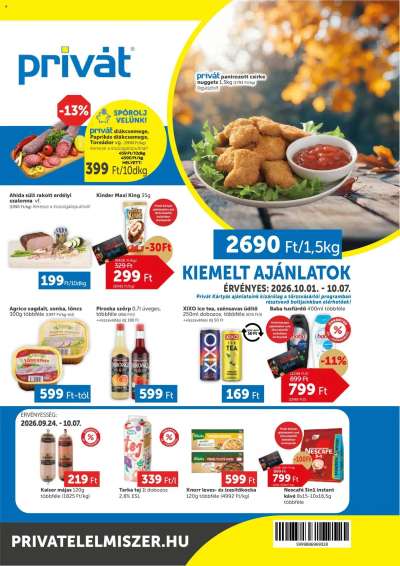 PRIVÁT akciós újság