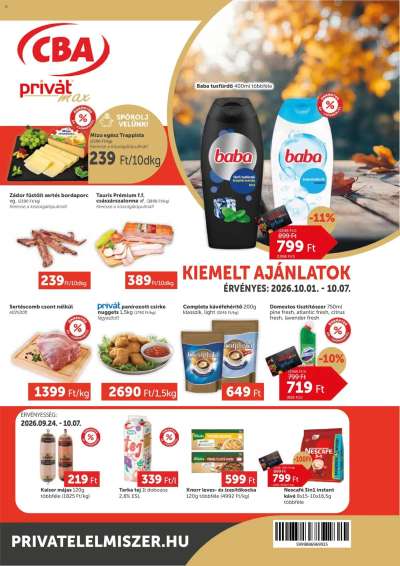PRIVÁT Aktuális szórólap MAX