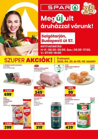 Spar Salgótarján Budapesti út üzlet megújulás