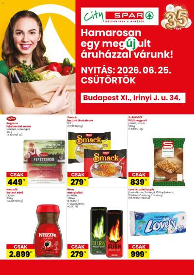 Spar City Bp. Irinyi J. u. üzlet megújulás