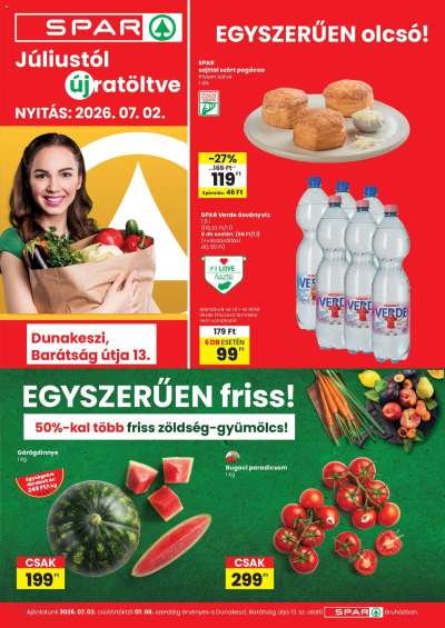 Spar Dunakeszi üzlet újranyitás