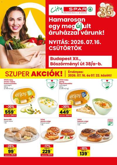 Spar City Bp. XIII. Böszörményi út szórólap