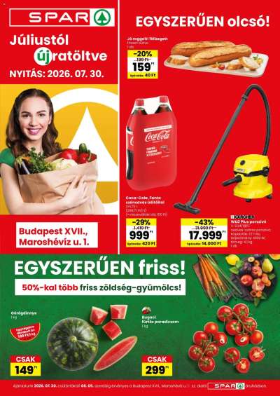 Spar Bp., Maroshévíz u. 1. üzletnyitás