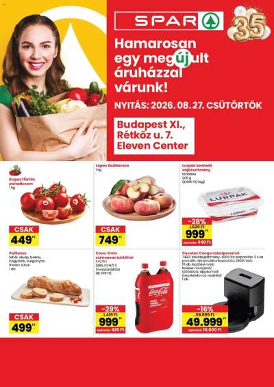 Spar Bp XI Rétköz utca üzlet újranyitás