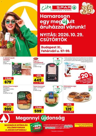 Spar City szórólap Budapest