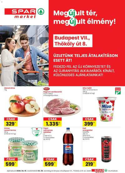 Spar market Bp. Thököly út üzlet megújulás