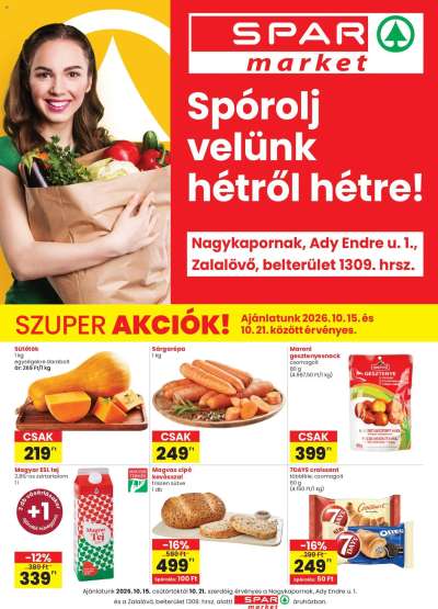Spar Market akciós újság Zalalovő