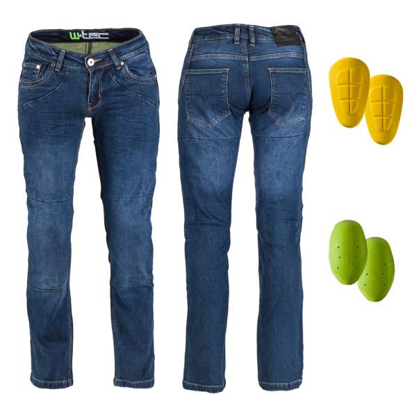 Női motoros farmer W-TEC Kavec sötétkék 