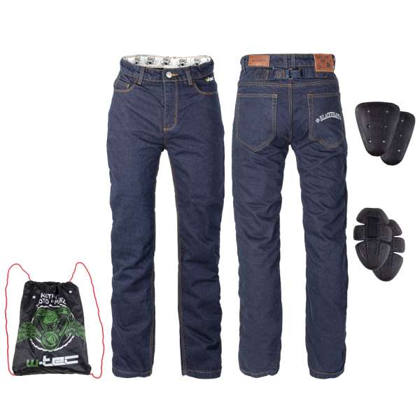 Motoros farmer nadrág W-TEC Resoluto kék 
