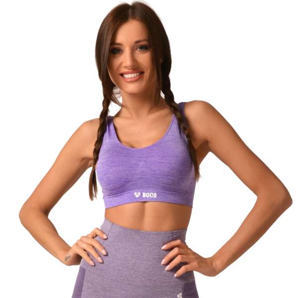 Női sport top Boco Wear Violet Melange lila 