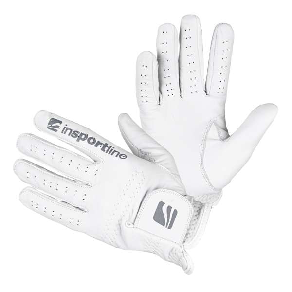 Férfi bőrkesztyű inSPORTline Elmgreen krémfehér 