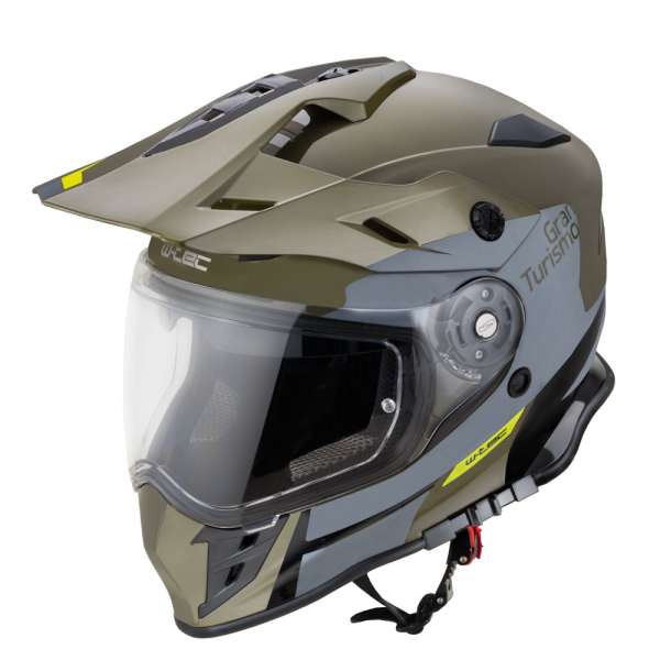 Bukósisak W-TEC V331 PR Graphic Khaki-szürke 
