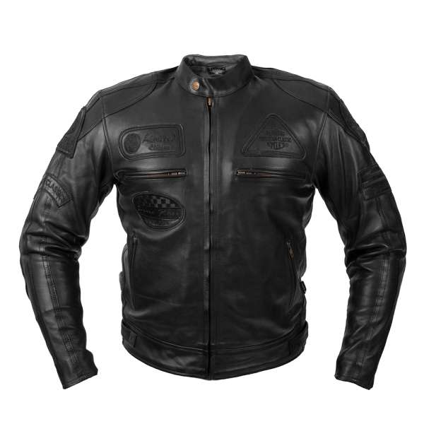 Bőr motoros kabát W-TEC Urban Noir fekete 